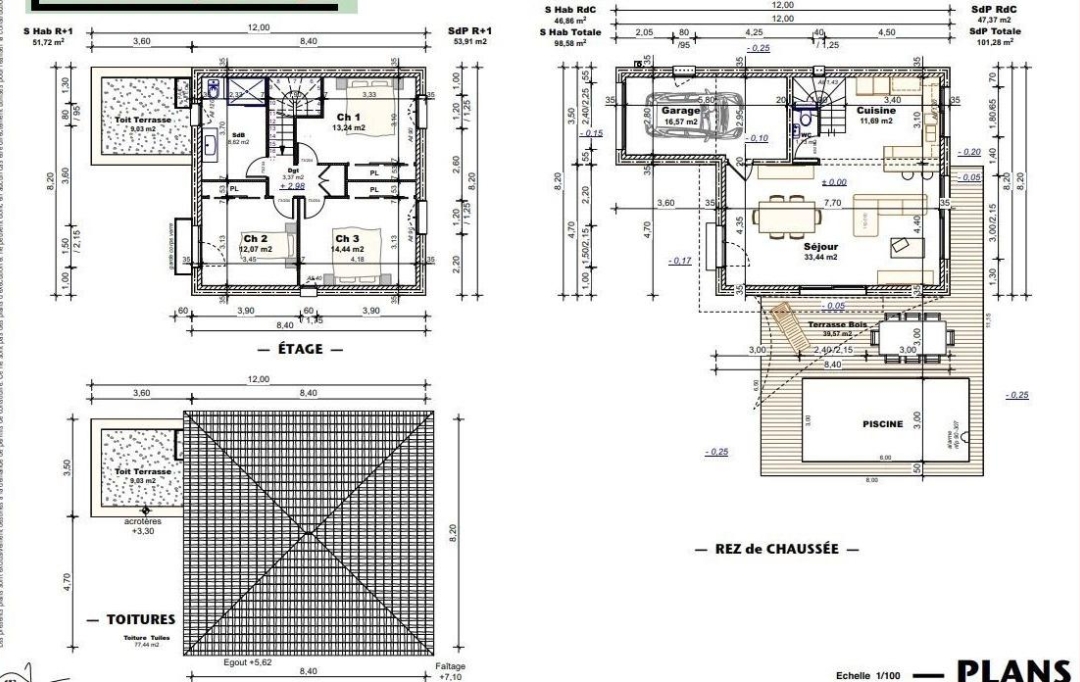 Annonces LAVERUNE : Maison / Villa | TEYRAN (34820) | 99 m2 | 569 000 € 